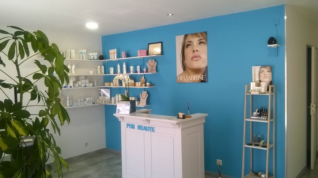 accueil de l'institut de beauté pom'beauté pomérols florensac pinet